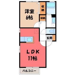 石橋駅 徒歩4分 2階の物件間取画像